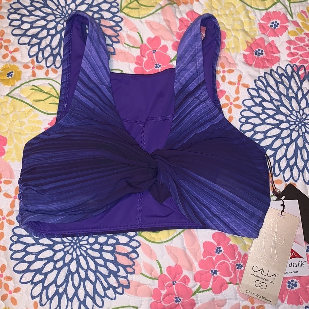 NWT CALIA Women's Reversible Knot Bikini Top